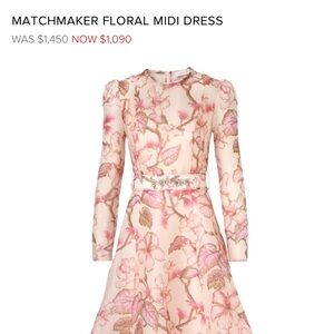 ZIMMERMANN MATCHMAKER FLORAL MIDI DRESS